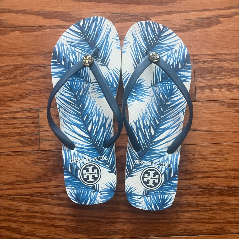Tory Burch Tropical Blue Flip Flops